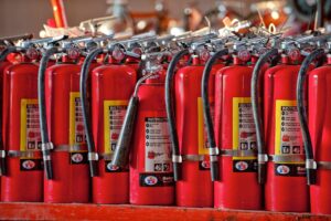 Fire protection and fire extinguishers.