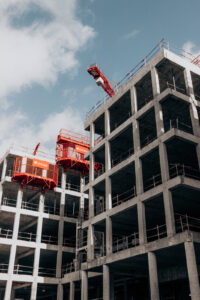 Construction cranes photo