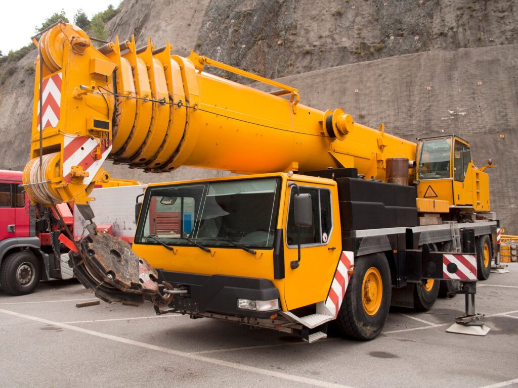 Grue mobile sur site