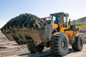 forklift truck in operation