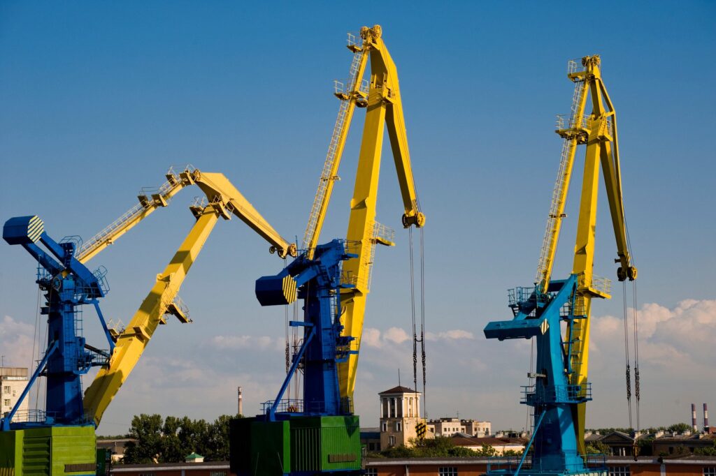 port crane in operation
