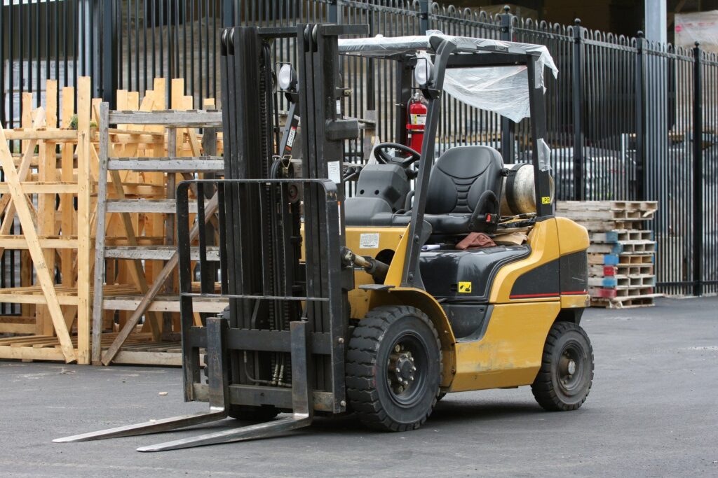 forklift truck at rest