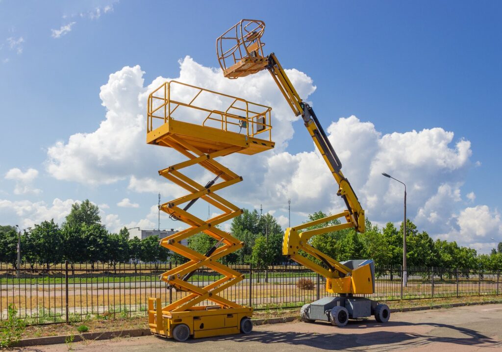 élévateur à ciseaux pour l'extérieur