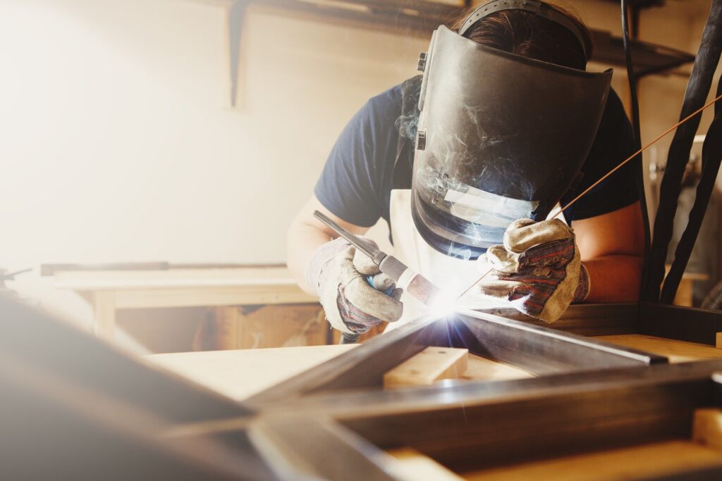 welding in the workshop