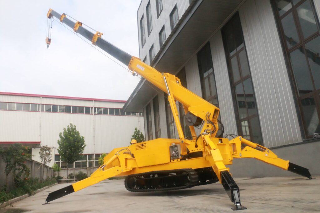 plateforme mobile "spider" sur un chantier de construction