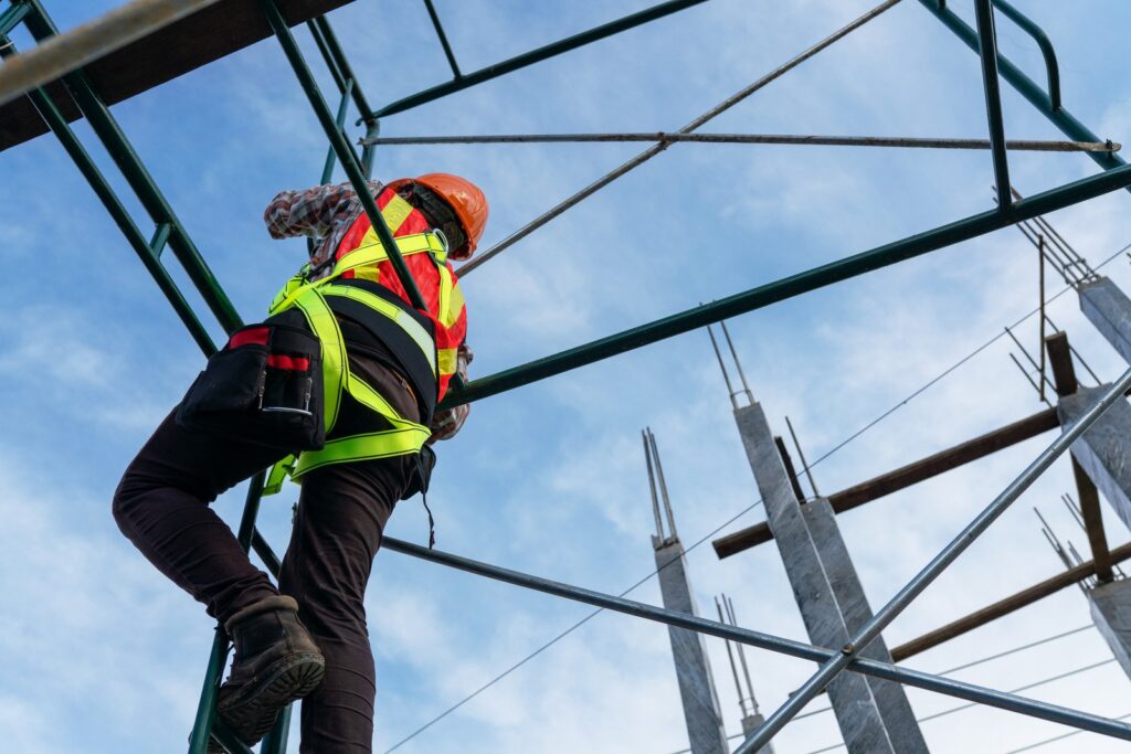 industrial climber at work