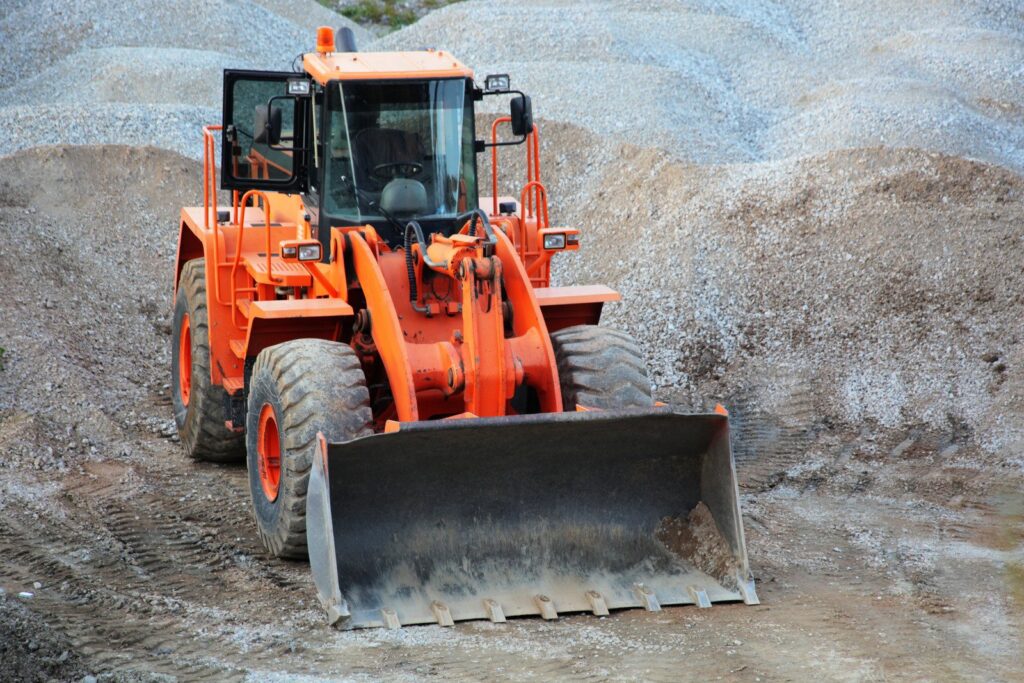 backhoe loader at work