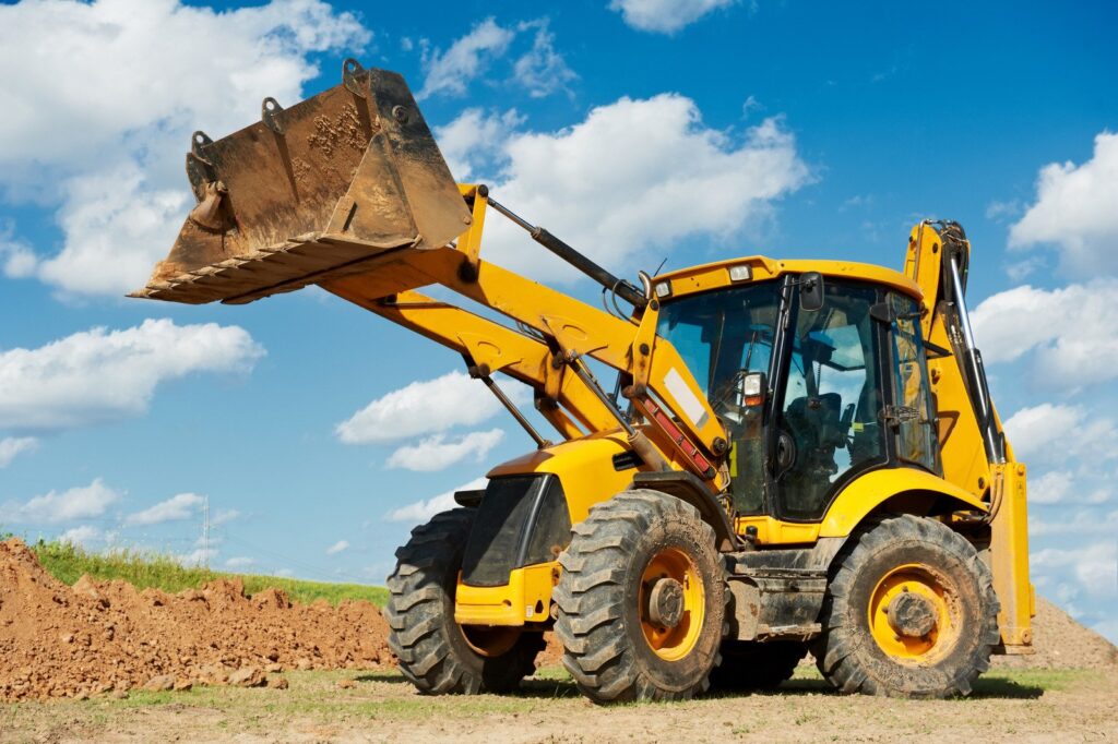 excavator during ground work