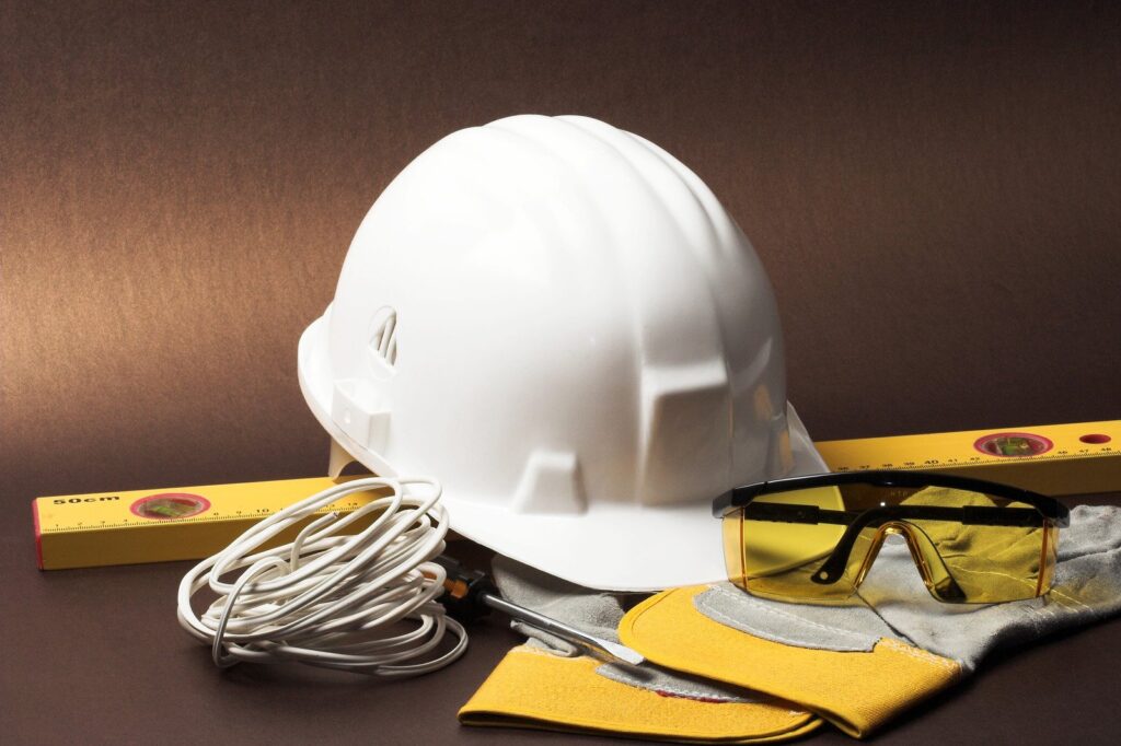 helmet on site 