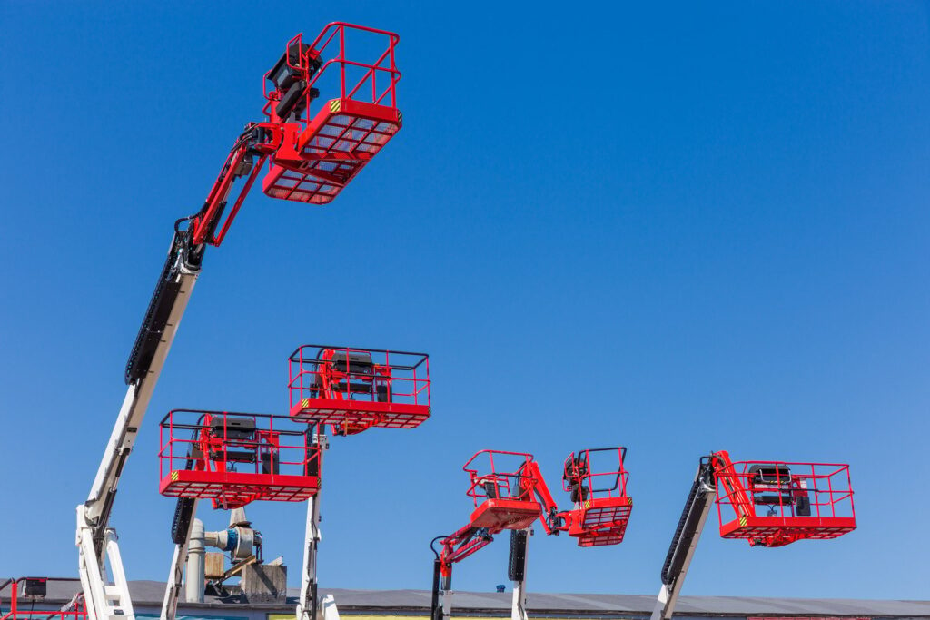 aerial lift on the road 